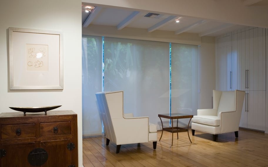 Roller Shades in a Dining Room